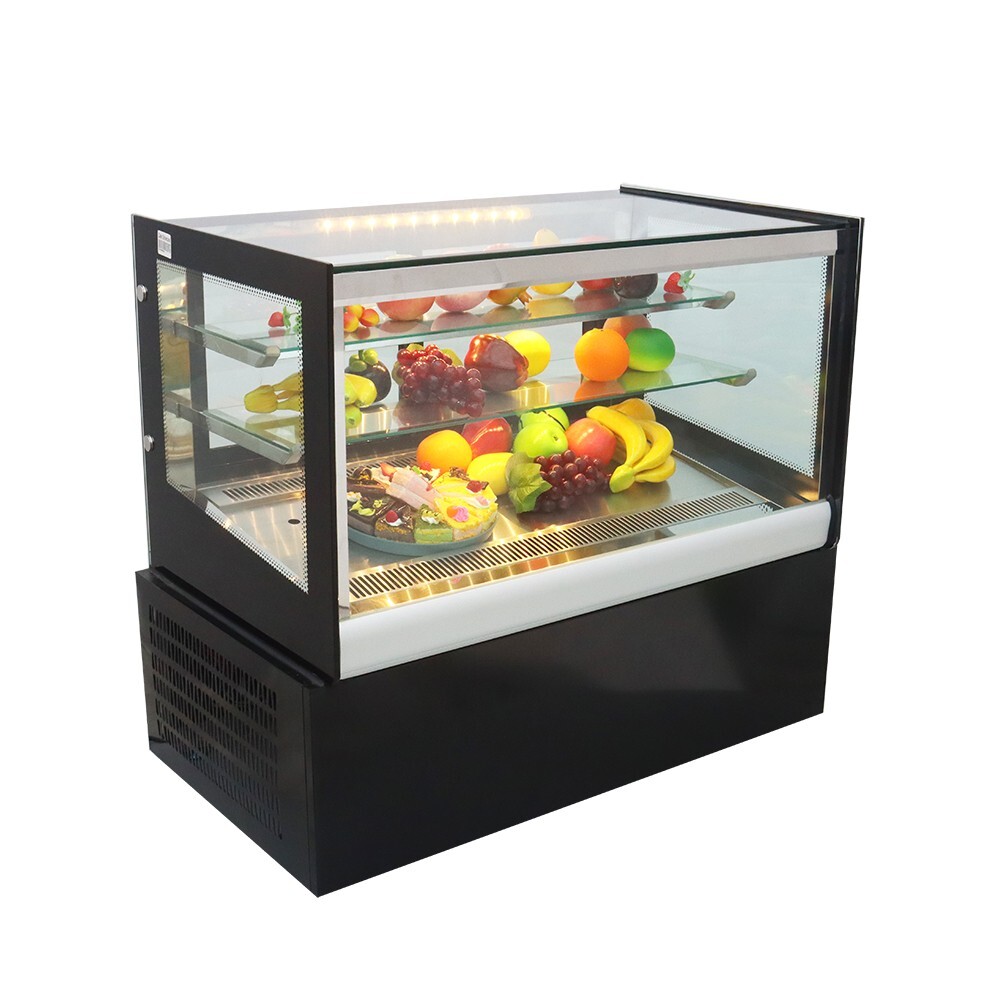 35″ Wide Refrigerated Display Case Air-cooling Cabinet 220V Back Open Warm Light