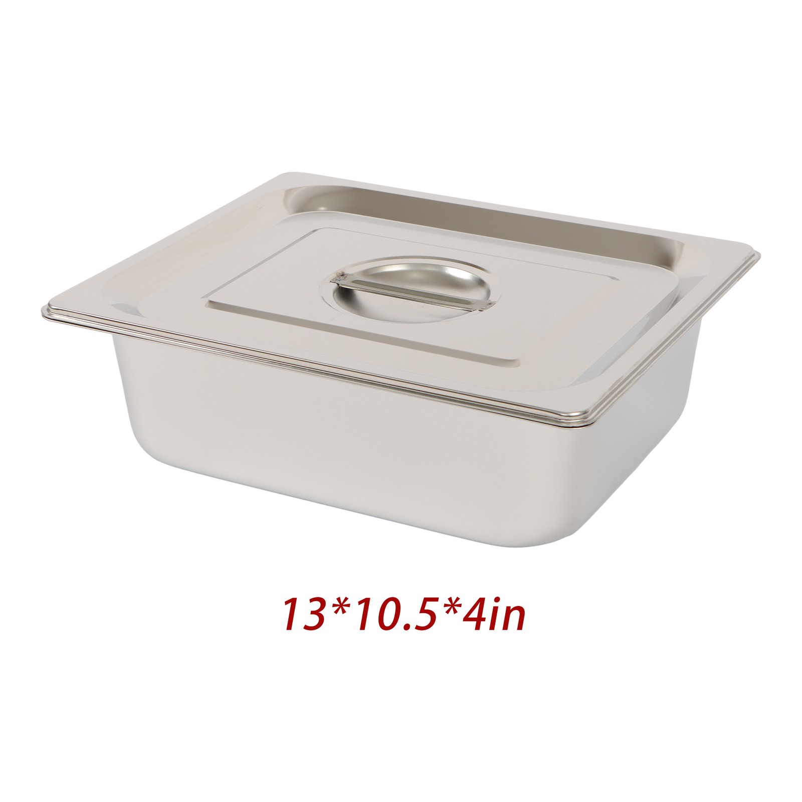 8 Pack 1/2 Size Hotel Pans Steam Table Pan 4″ Deep Stainless Steel with Lid