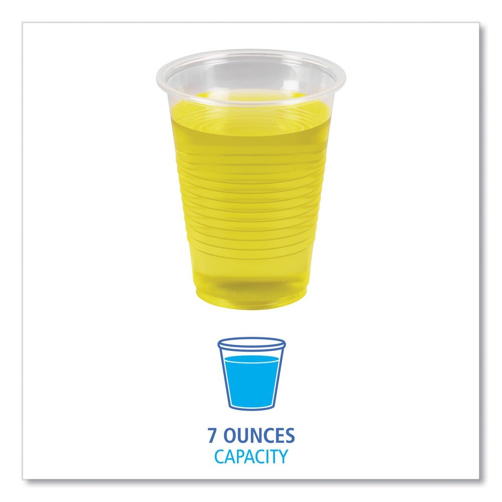 Boardwalk TRANSCUP7CT 7 oz. Polypropylene Cold Cups – Translucent (2500/CT) New