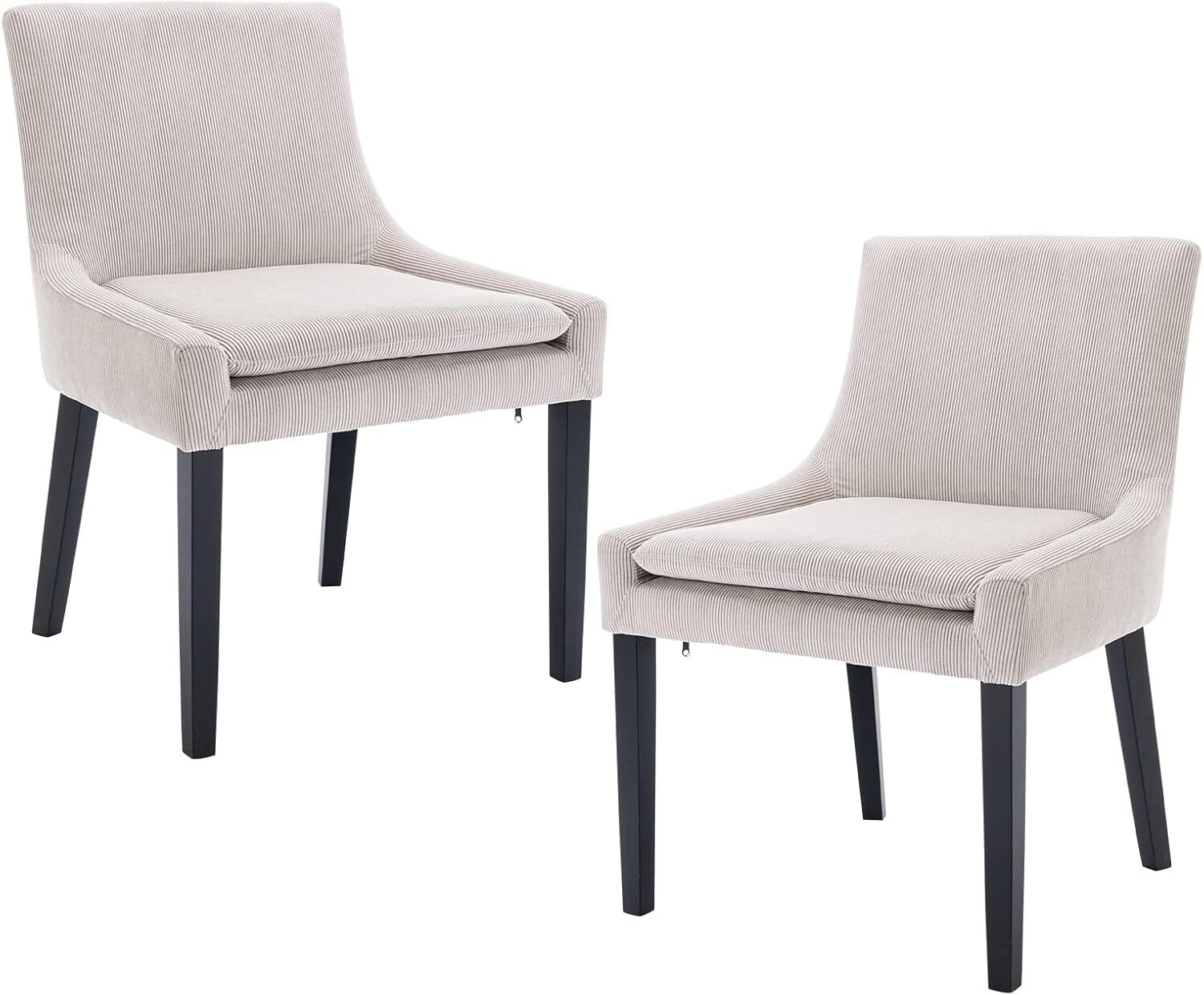 Dining Chairs Set of 2, Corduroy Accent Side Leisure Chairs for Dining-Room
