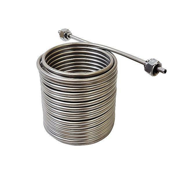 NY Brew Supply Jockey Box Compact Stainless Steel Coil – 5/16″ x 50′, Right Hand