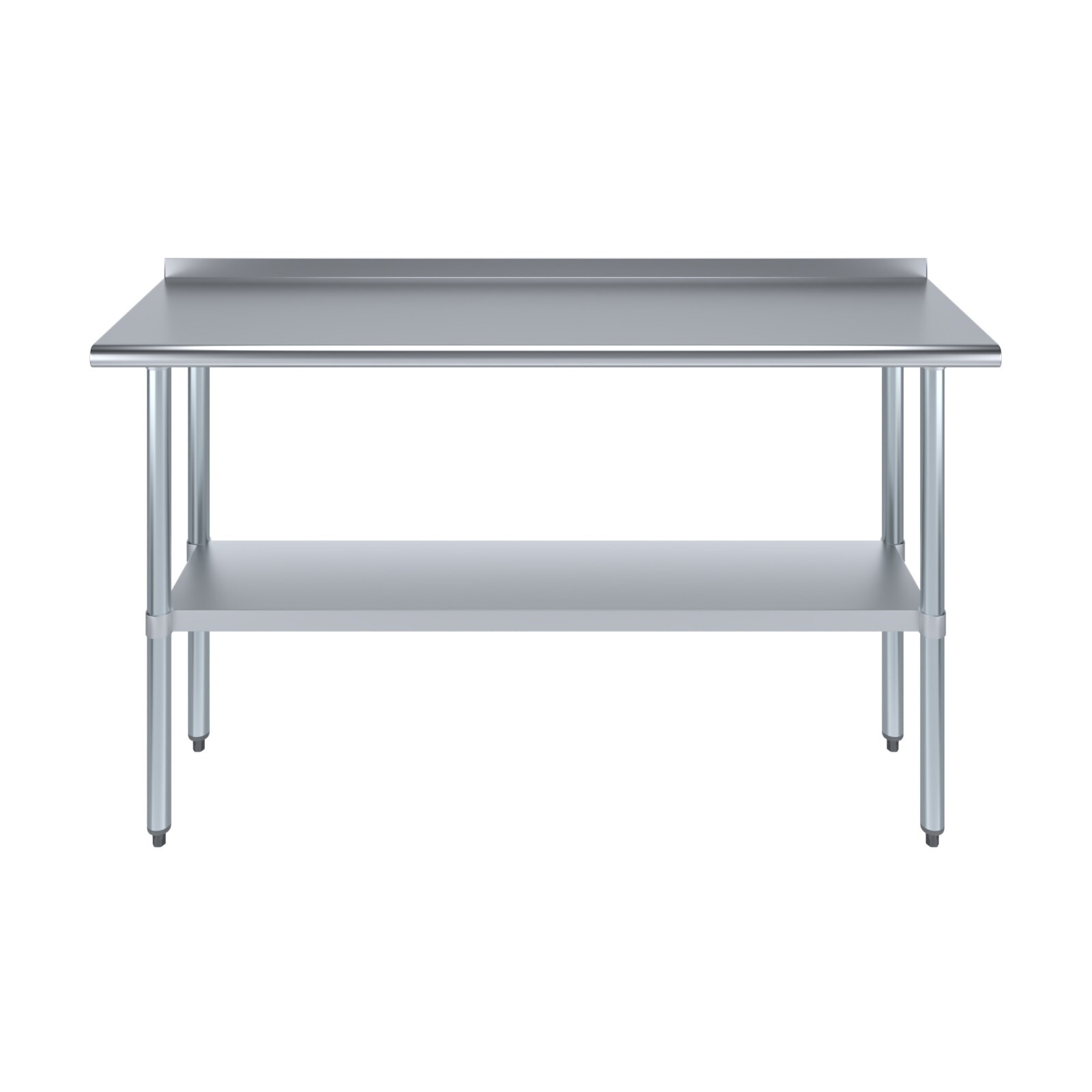 18 in. x 60 in. Stainless Steel Work Table with 1.5 in. Backsplash
