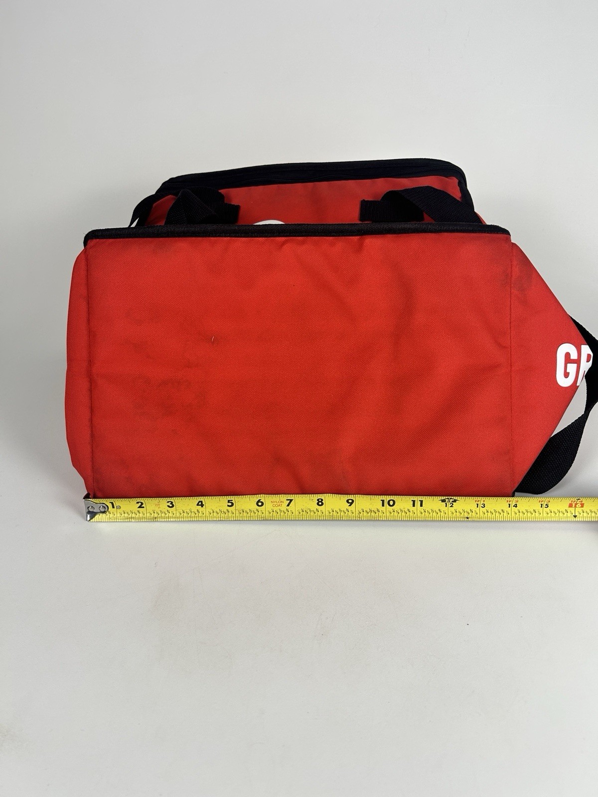 Grubhub 15x15x10 Red Thermal Insulated Hot Cold Food Delivery Tote Bag/Backpack