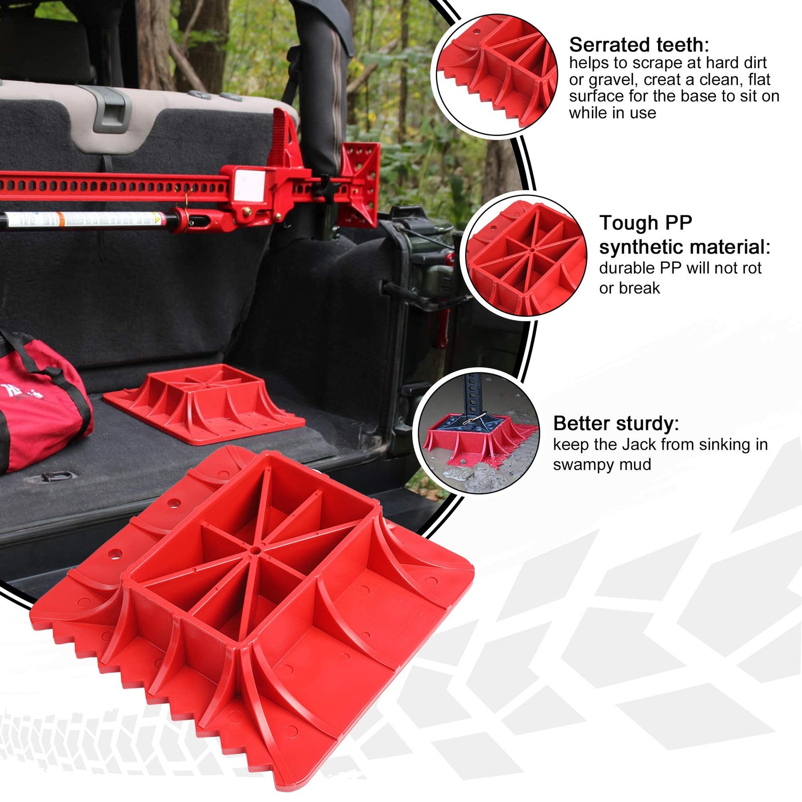 Seven Sparta Off-Road Base Stand Compatible Hi Lift Jack Pp Pad To Alleviate