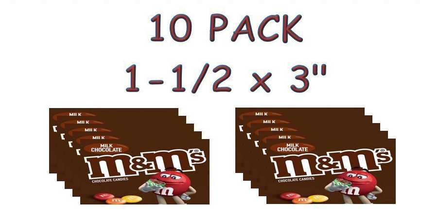 10 PACK Candy Vending Machine Label Sticker Decal 1.5 x 3″