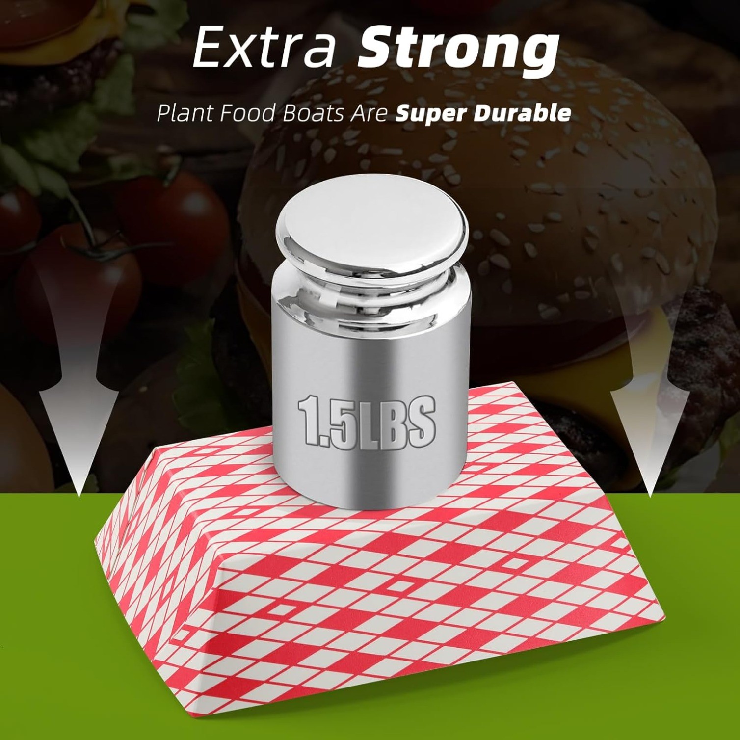 250pcs Supply Disposable Red & White Checkered Paperboard Food Trays,Carnivals