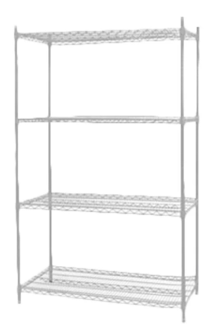 Thunder Group CMSV1248 48 Inch Chrome Wire Shelving