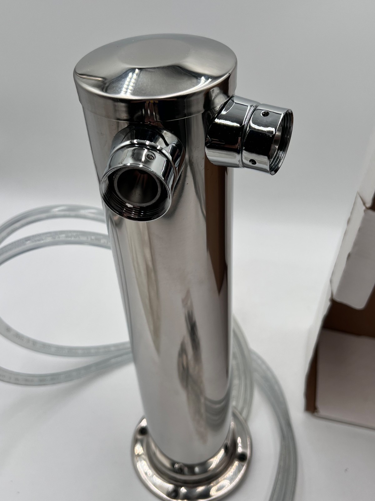 Kegco DT2F-145S Double Faucet Draft Beer Tower 3″ X 14″ Polished Stainless New