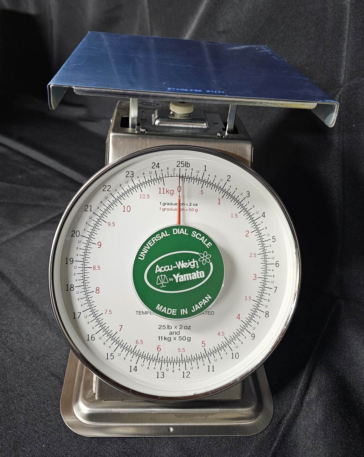 Yamato Accu-Weigh SM N-25PK Stainless Steel Mechanical Dial 25lb Scale