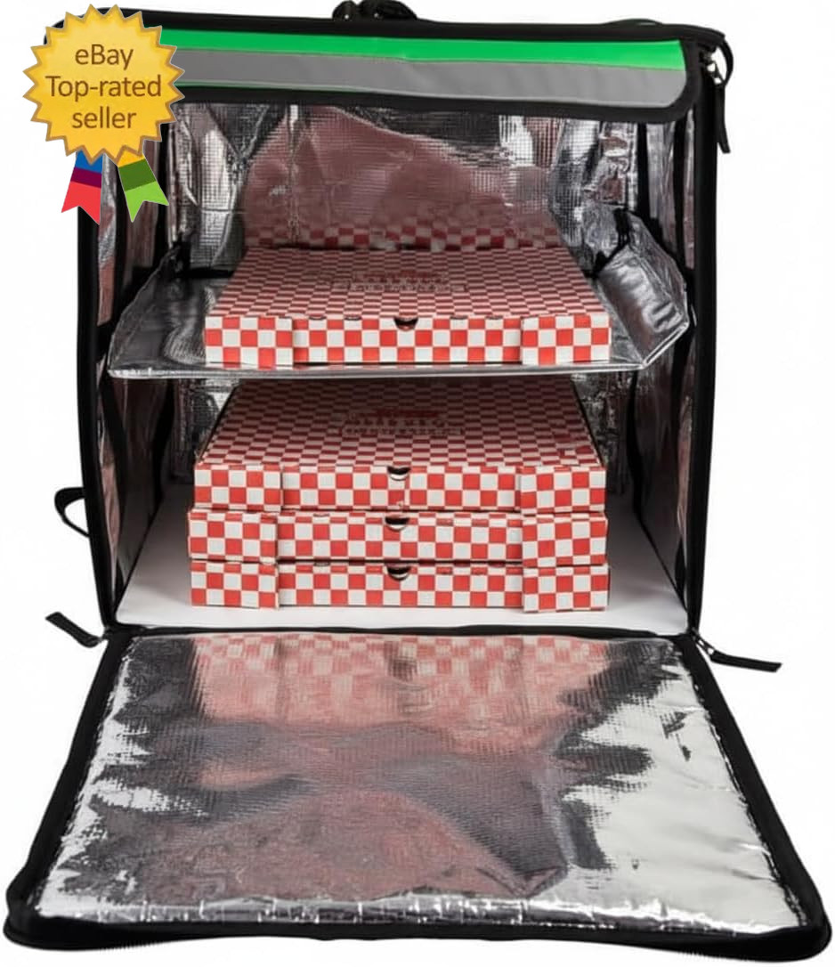 50L XL Large Insulated Food Delivery Backpack, Expandable Catering Cooler