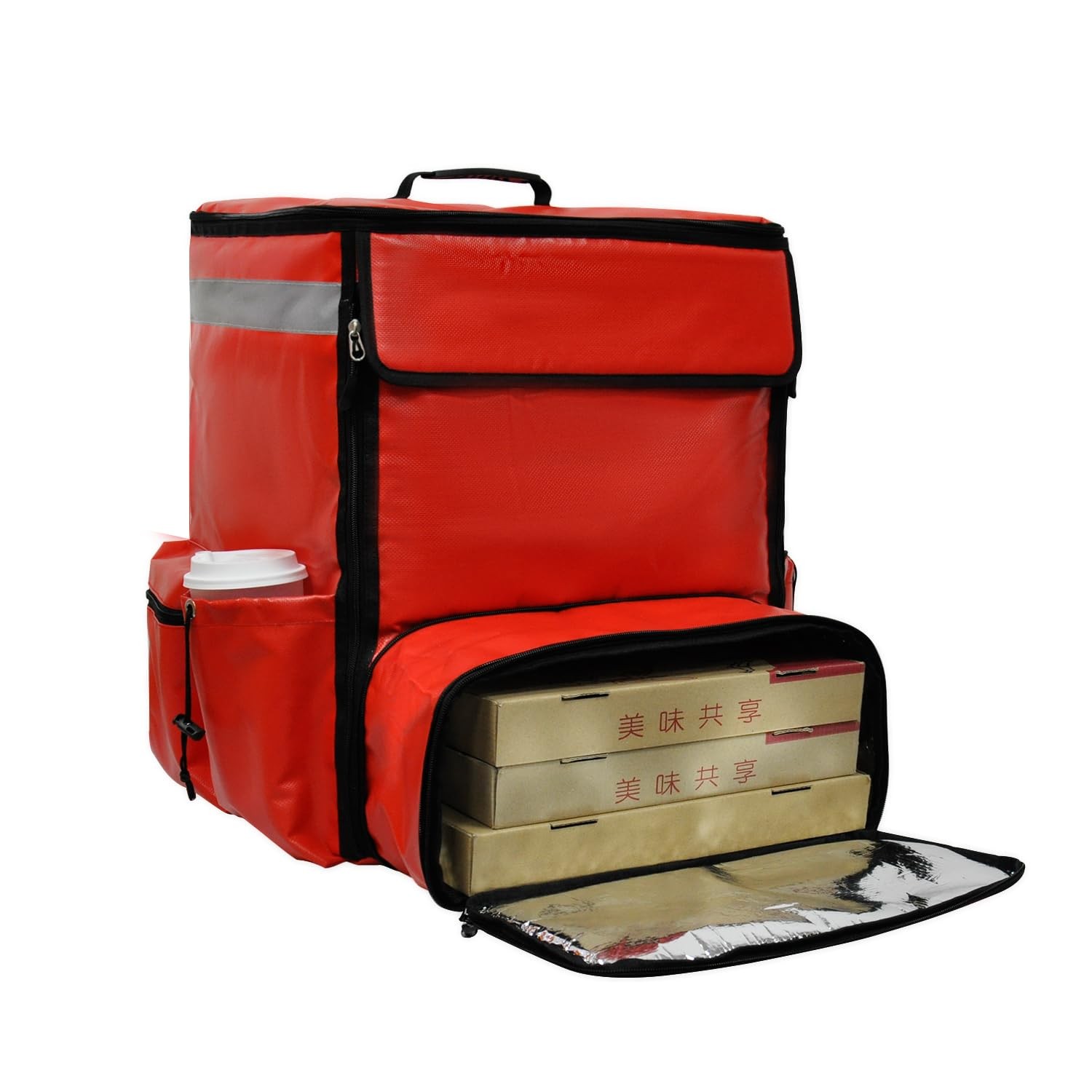 70L XL Large Insulated Food Delivery Backpack Expandable with 4 Cups Holders …