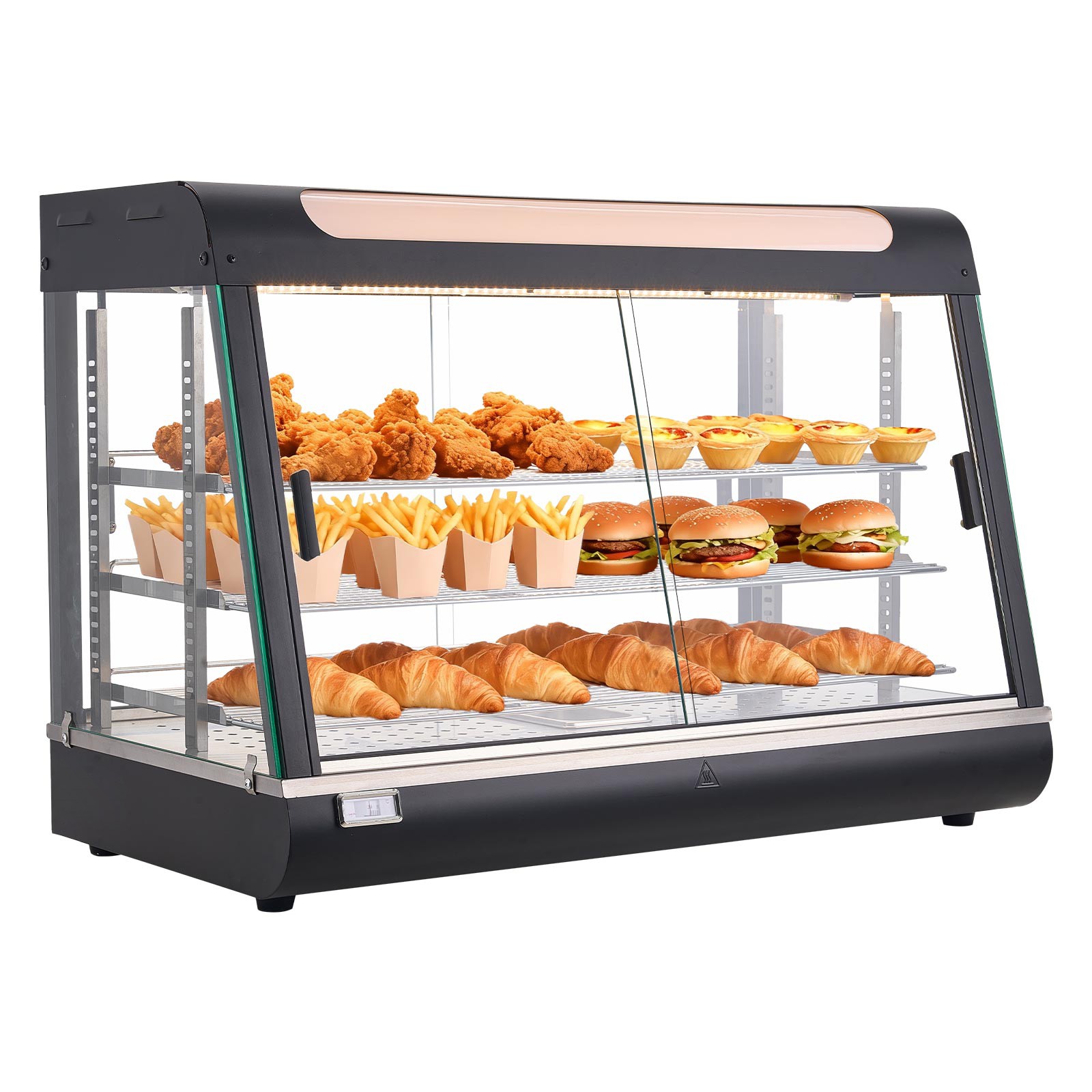 Uimoso 3-Tier 36″ Commercial Food Warmer Display Cabinet w/LED Light 137Qt/130L