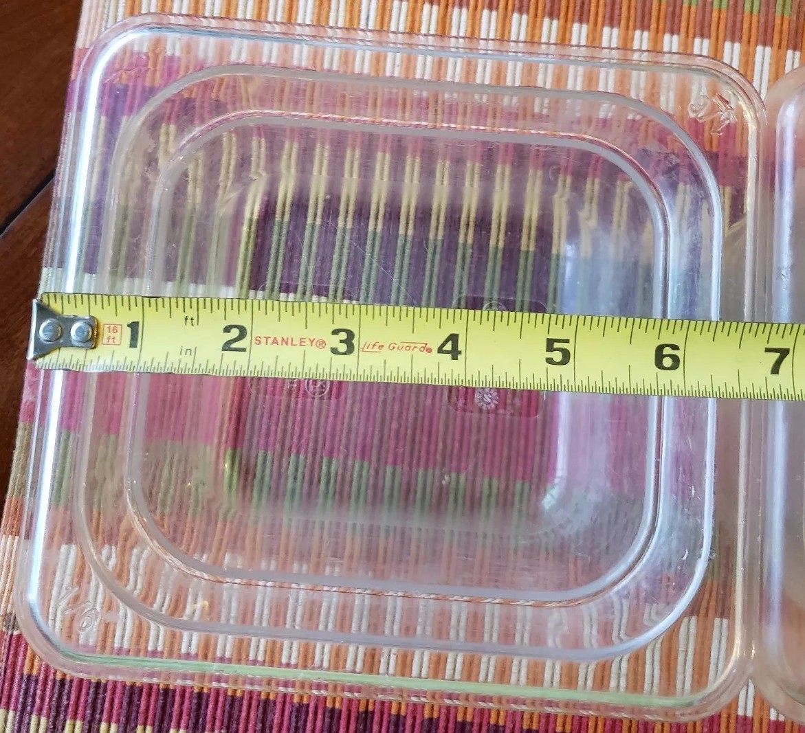 2 x CAMBRO Style 1/6 GN FOOD PAN, 4″ DEEP, TRANSLUCENT EN 631-1 NO LIDS