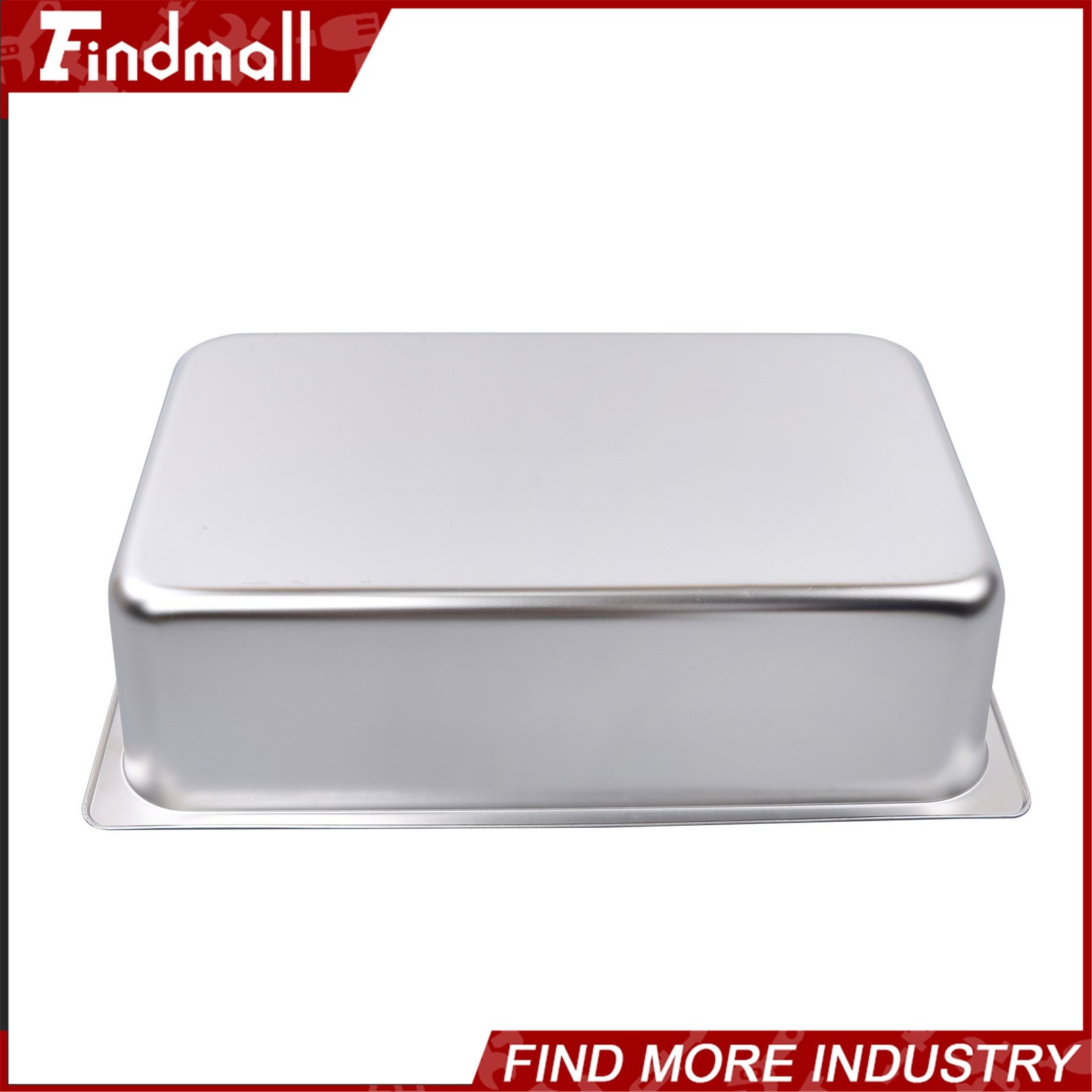 Findmall 2 PCS Full Size 6″ Deep Stainless Steel Steam Prep Table Hotel Food Pan