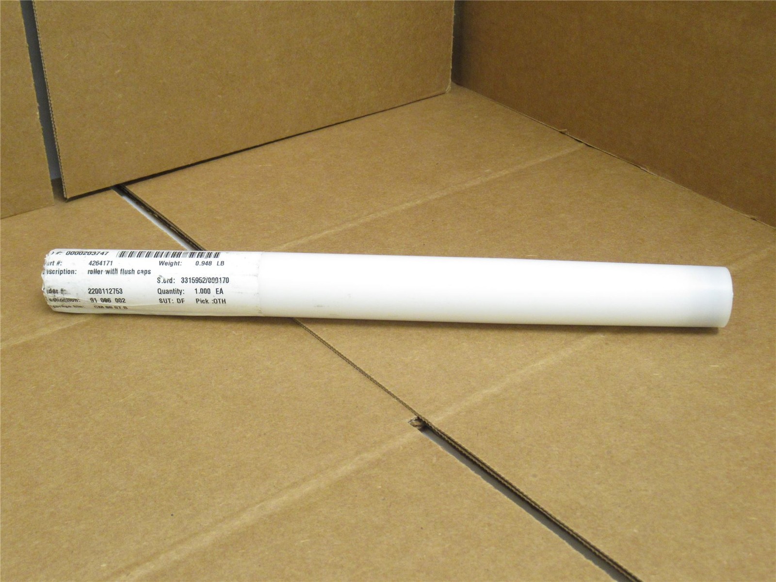 234462 New-No Box; Marel 4264171 Flush Cap Roller; 28mmOD; 12-1/8″ Face Width