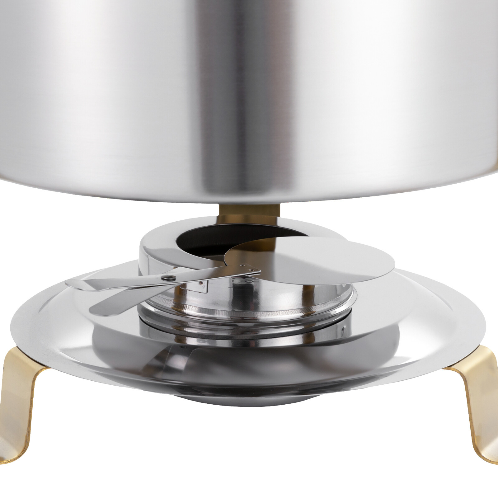 11.62Qt Round Stainless Steel Soup Warmer Soup Chafer with Pot Lid & Fuel Holder