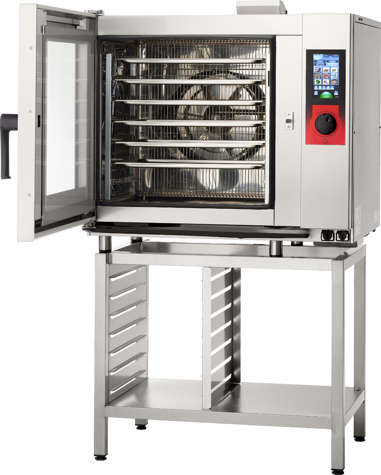 New – 1-Year Warranty – Vulcan Half Size Electric Combi-Oven, Stand, TCM-61E-208
