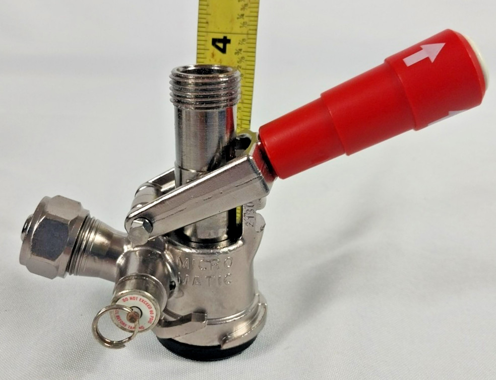 Micro Matic S-Type Keg Coupler Sankey D Beer Tap Red Handle – Clean Tested