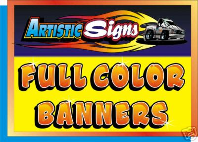 Vinyl Banner Sign 4ft x5ft FULL COLOR we Personalize 4U. Heavy Duty Indoor/Out