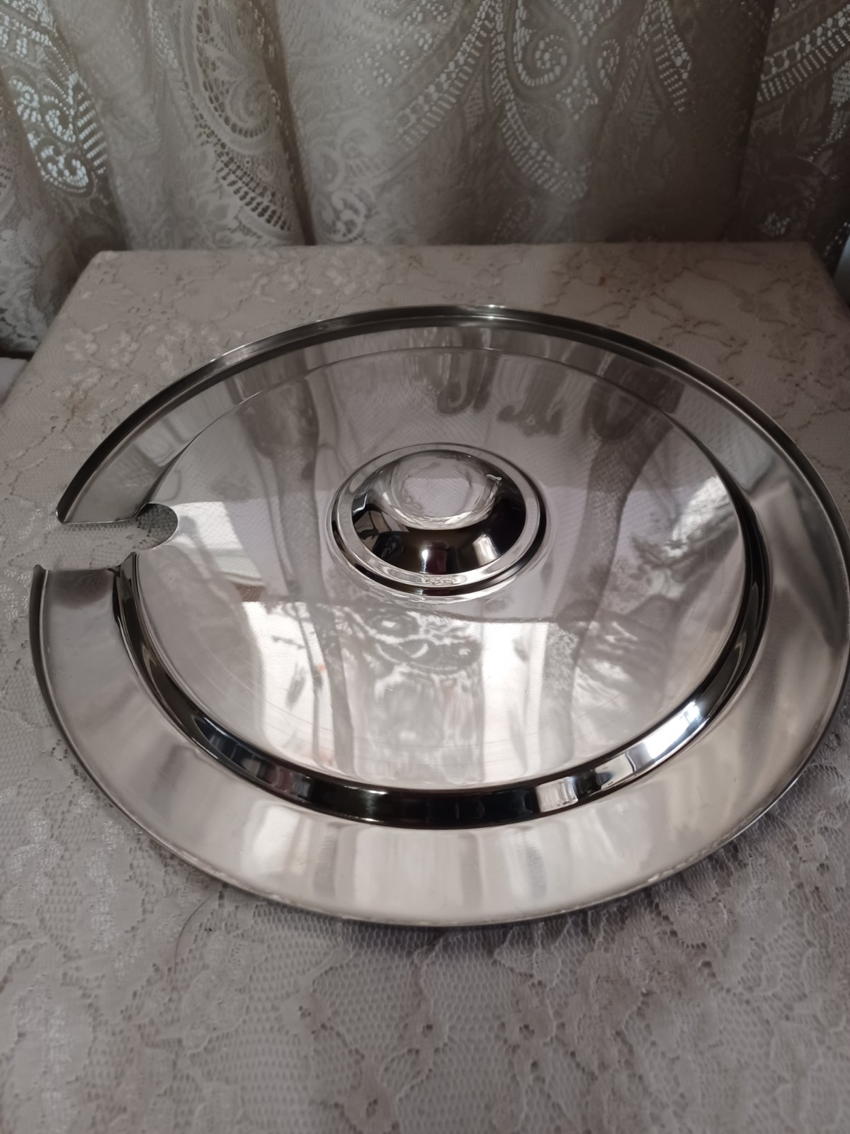 Thunder Group SLIP008 11 Qt Stainless Steel Slotted Inset Pan Cover Lid SCRATCH
