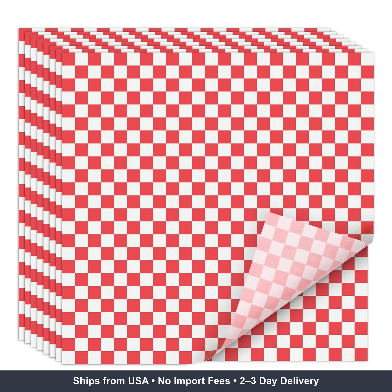 100Pcs 12×12 Inches Grease Proof Deli Paper Food Packing Take Out Picnic Party