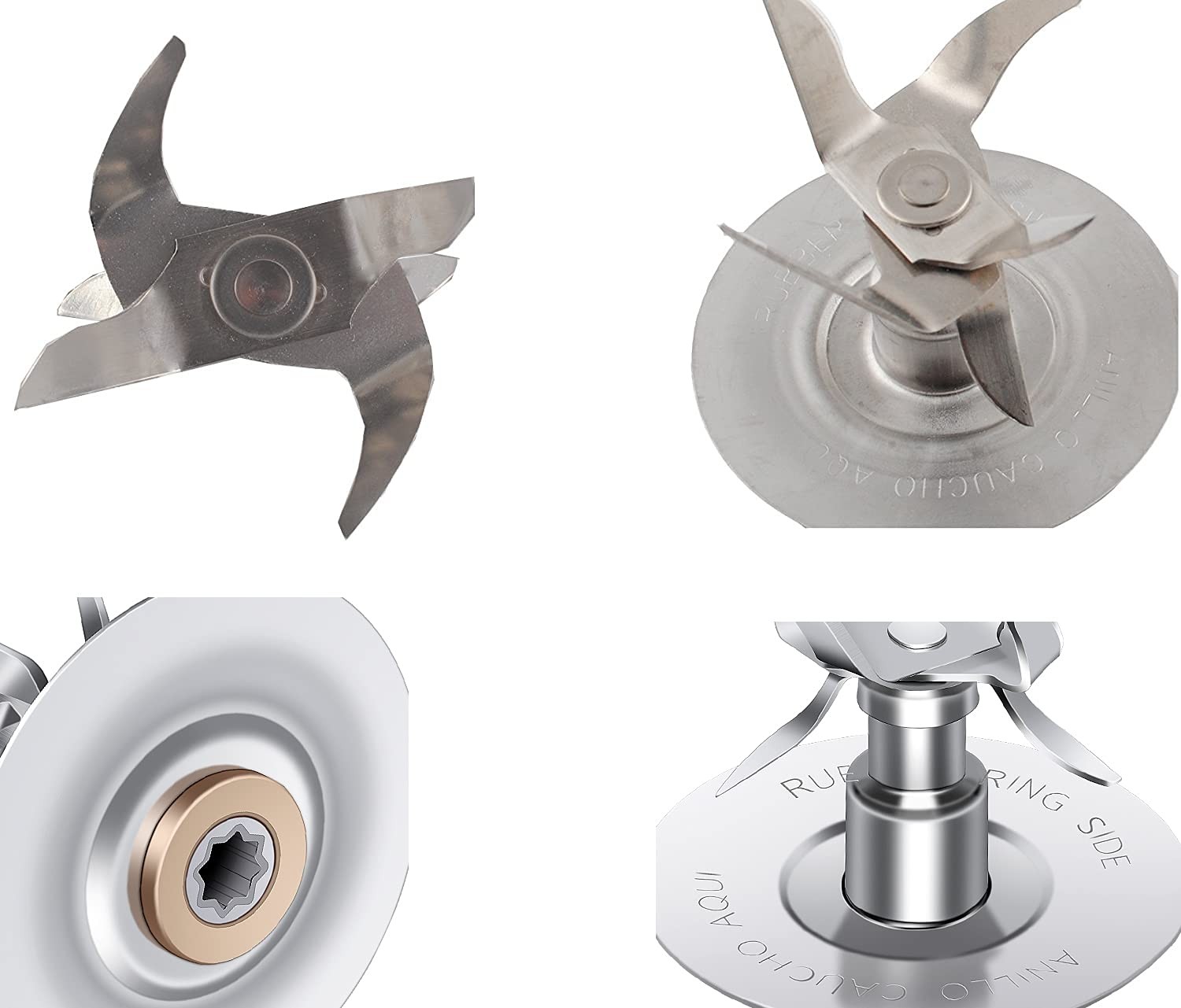 Replacement Parts Compatible with Oster 4902 bottom cap+rubber seal, Sliver
