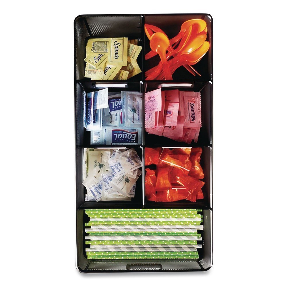 Safco 3291BL 16″ x 8.5″ x 5.25″ 7 Compart Breakroom Organizers – BLK New
