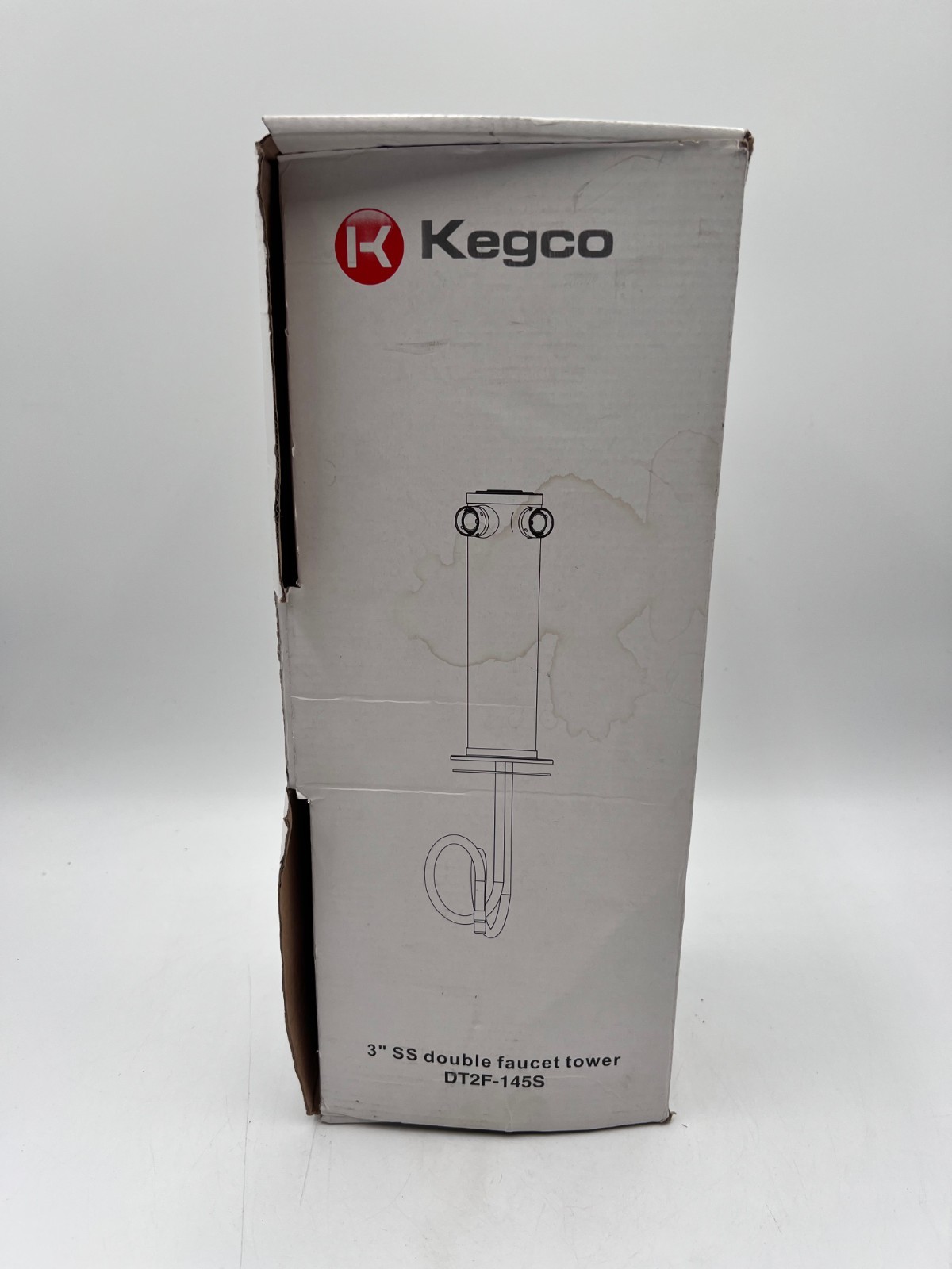 Kegco DT2F-145S Double Faucet Draft Beer Tower 3″ X 14″ Polished Stainless New